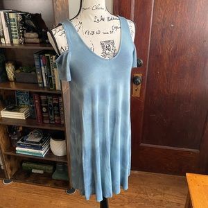 American Eagle Tie Dye Open Shoulder Mini Dress